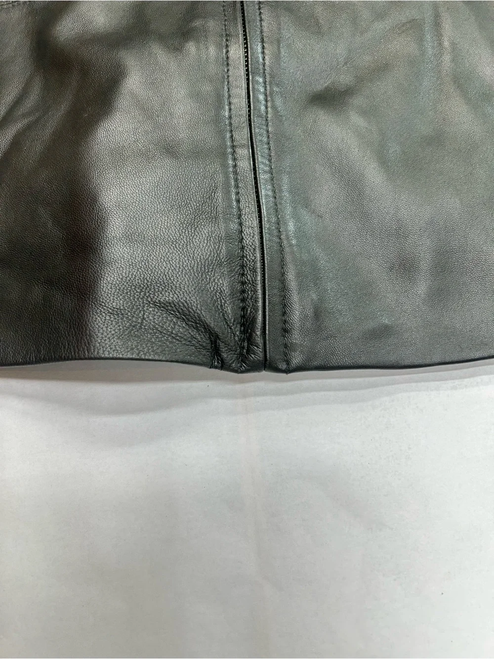 VTG Blassport Bill Blass 100% Genuine Dark Brown Leather Zip Up Jacket M / L